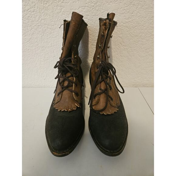 Vintage Women’s Abilene Packer Granny Lace Up Ankle Boots Size 8 - Picture 4 of 10